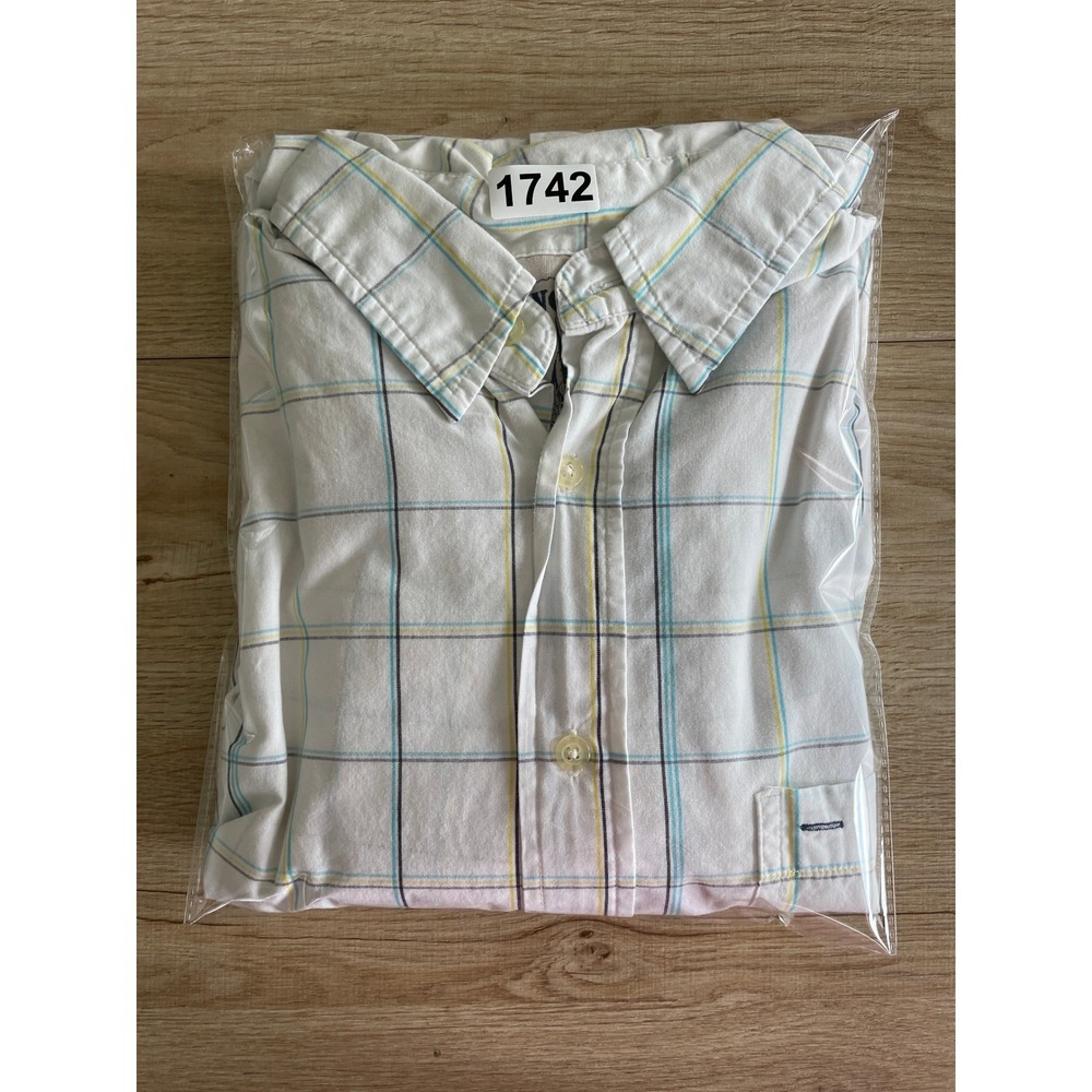 Wrangler Button Down Shirt Mens XL White Plaid Check Long Sleeve Western Casual - Picture 8 of 8